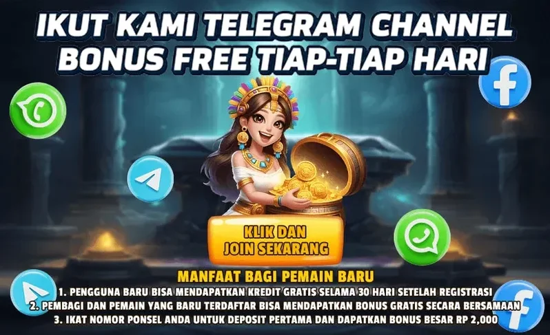 IKUT KAMI TELEGRAM CHANNEL BONUS FREE TIAP-TIAP HARI